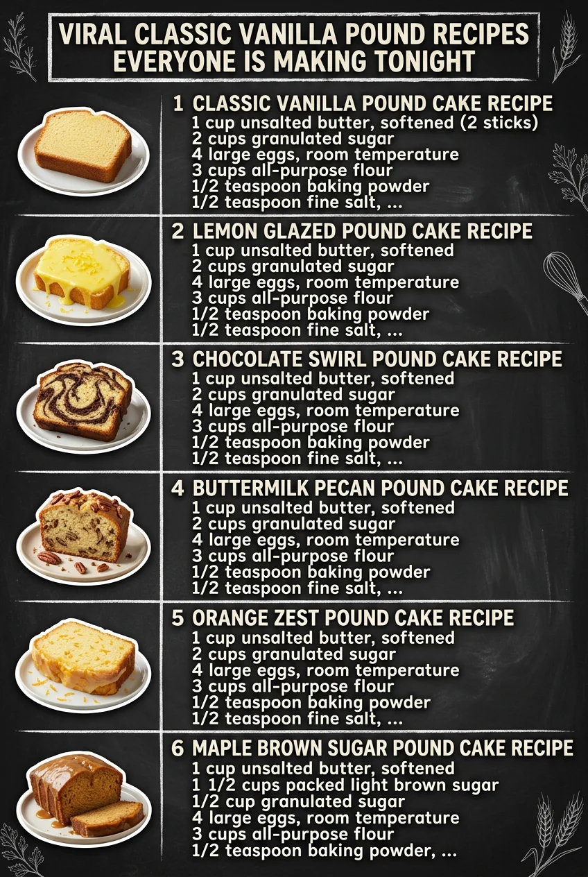 Viral Classic Vanilla Pound Recipes Everyone Is Making Tonight